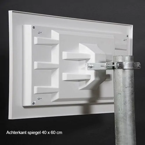 achterkant-verkeersspiegel, bevestigingverkeersspiegel, 40x60