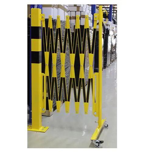 harmonicahek-met-paal,montagepaal-en-harmonicahek,harmonica,afzethek,,Magazijnoplossingen