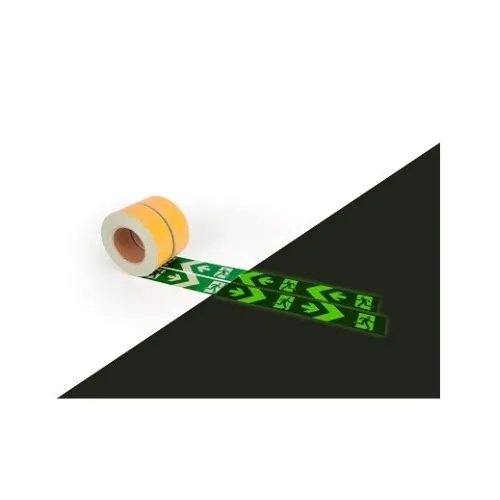 looproute-vluchtweg, fluorescerene-vluchtroute, glow-in-the-dark-vluchtweg, fluorescerende-markering