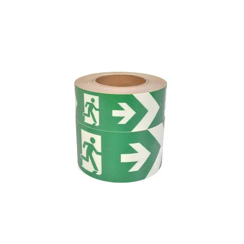 vluchtweg-tape, markering-vluchtweg, fluorescerende-tape, glow-in-the-dark-belijning, M-Rack-Magazijnoplossingen, vluchtwegen-markeren